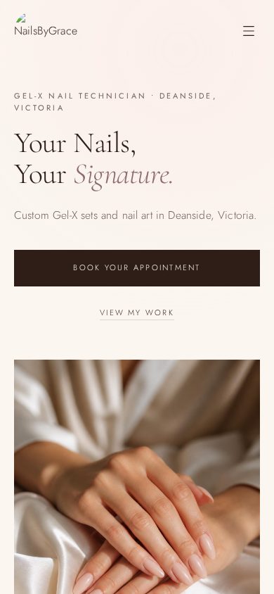 NailsByGrace — mobile view