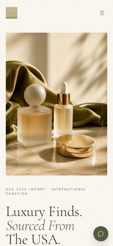 USA Luxe Import — mobile view