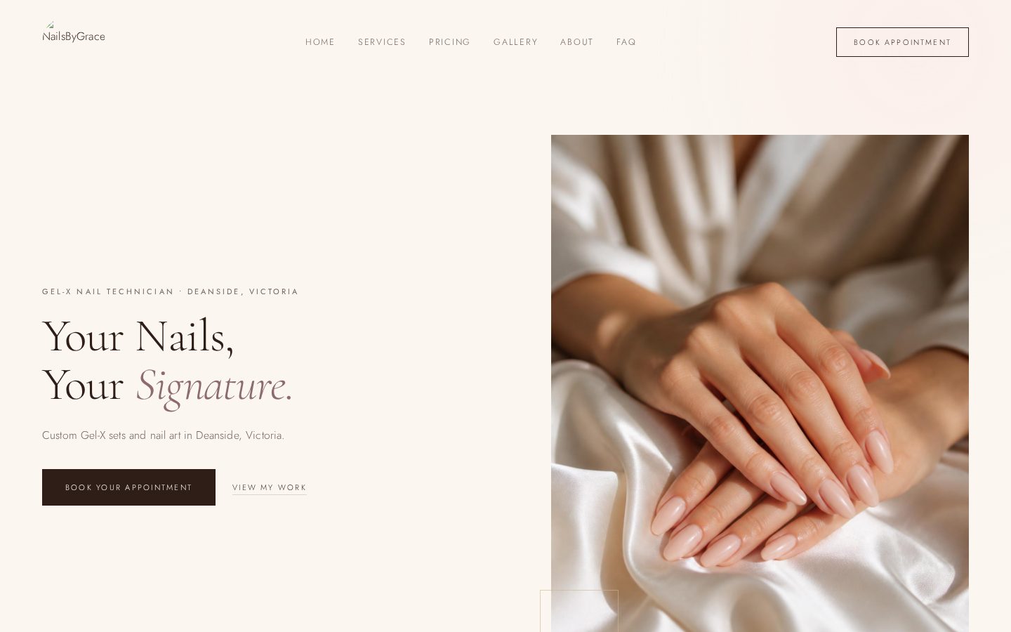 NailsByGrace — desktop view