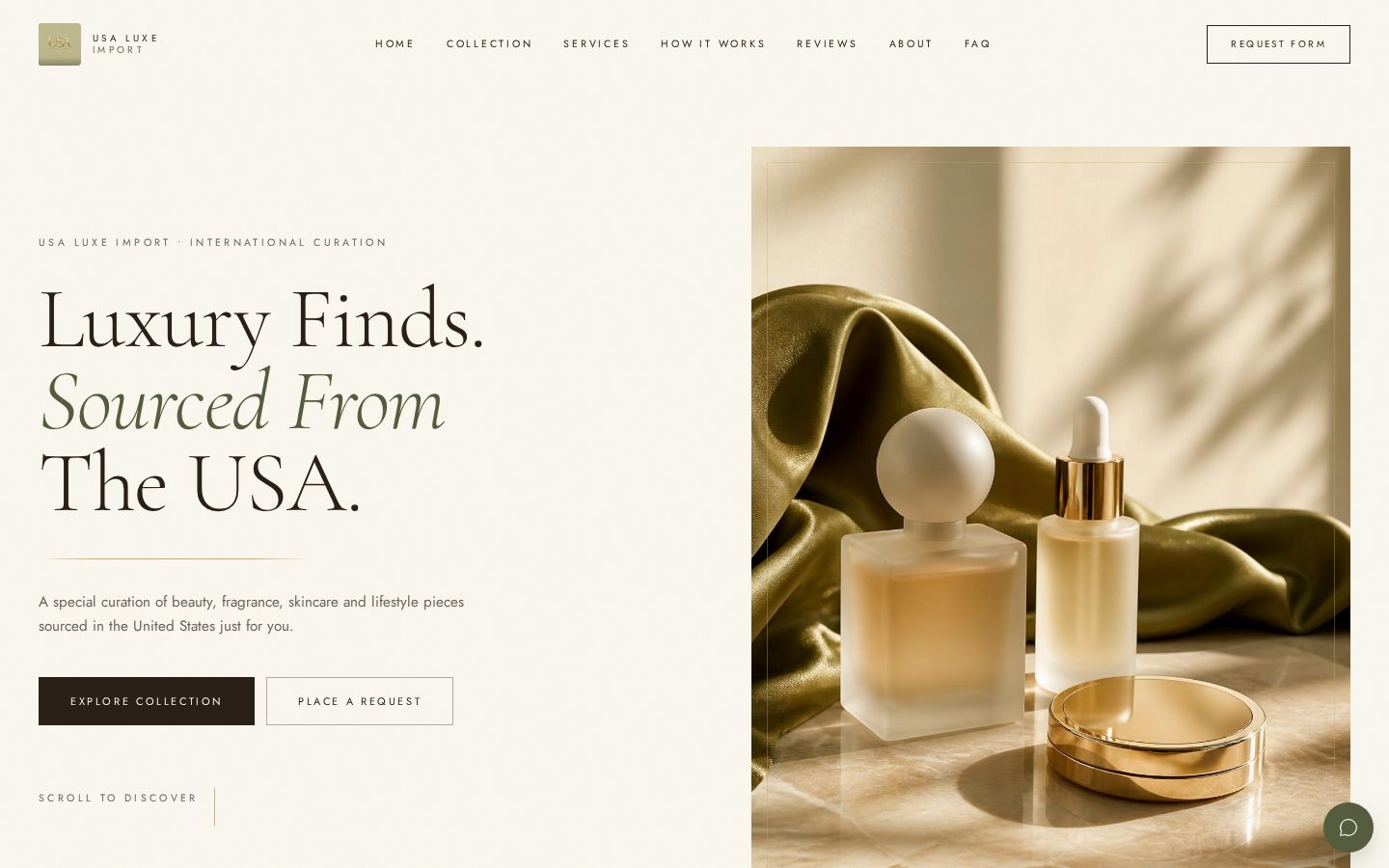 USA Luxe Import — desktop view